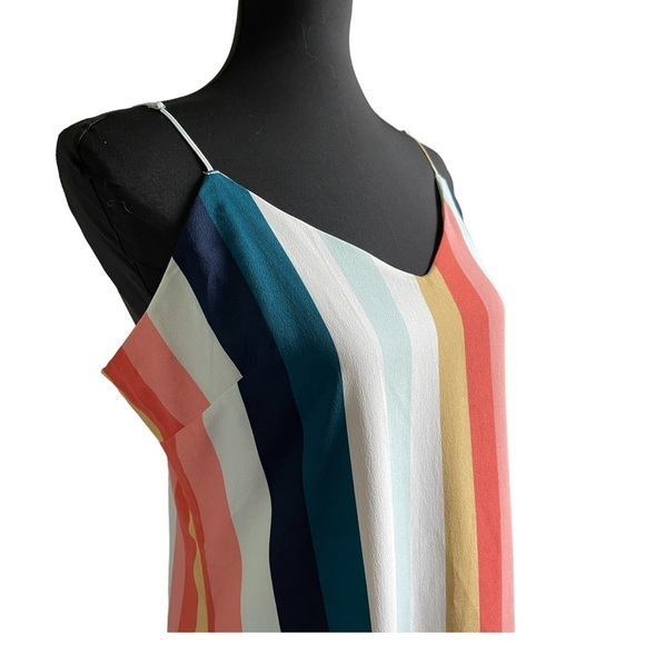 Volcom Flavor Up Striped Cami Slip Dress | Size M | Rainbow Boho - Picture 5 of 14
